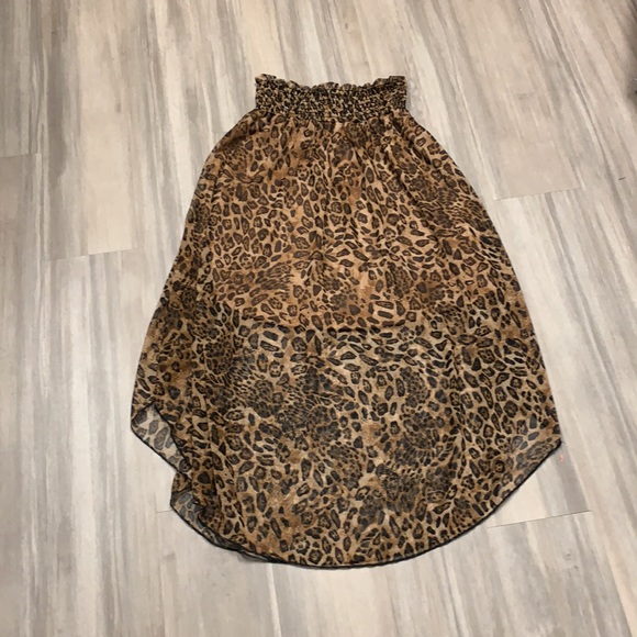 NWT EE:SOME MIDI LEOPARD SKIRT - Picture 1 of 5